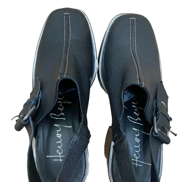 Henry Beguelin Platform Slingback Black Heels, IT 40 - Picture 3 of 8